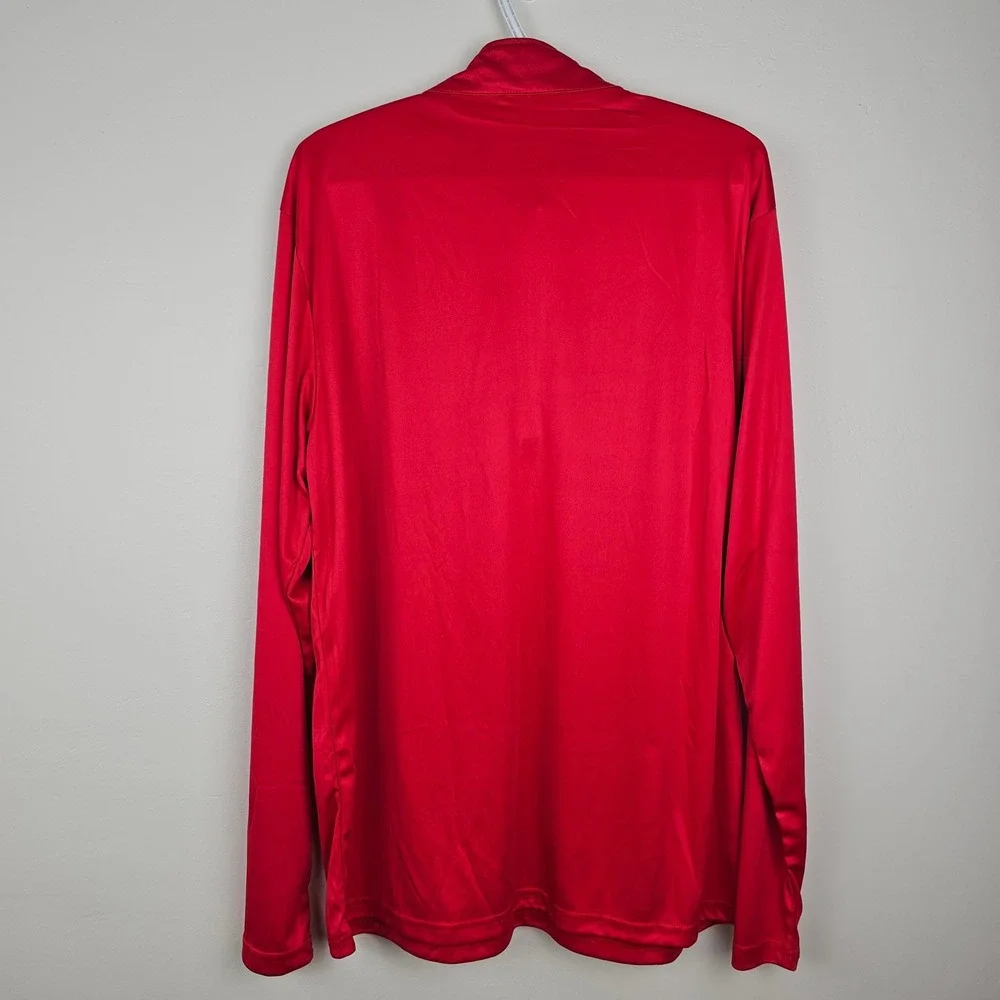 Saratoga Pullover Mens XL Red Quarter Zip Performance Long Sleeve